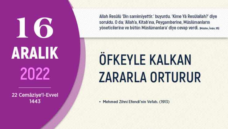 Öfkeyle kalkan zararla oturur