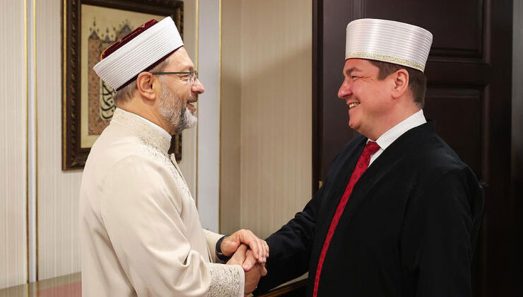 Başkan Erbaş, Polonya Müslümanları Dini İdare Başkanı Miskiyeviç’i kabul etti
