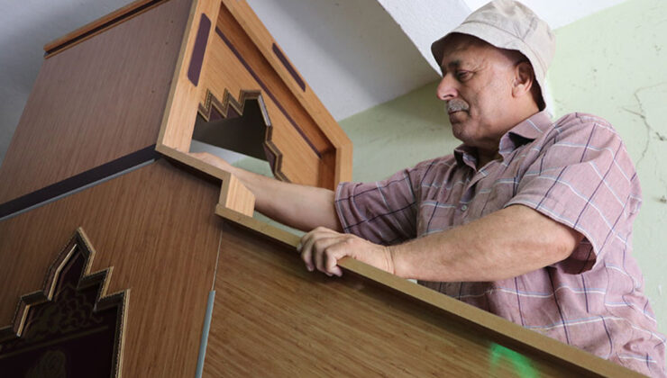 Gönüllü mobilya ustası 15 yıldır camilere mihrap, minber ve kürsü yapıyor