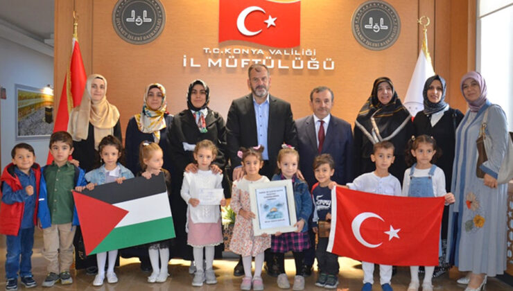 Minik öğrenciler, Filistinli kardeşlerini unutmadı