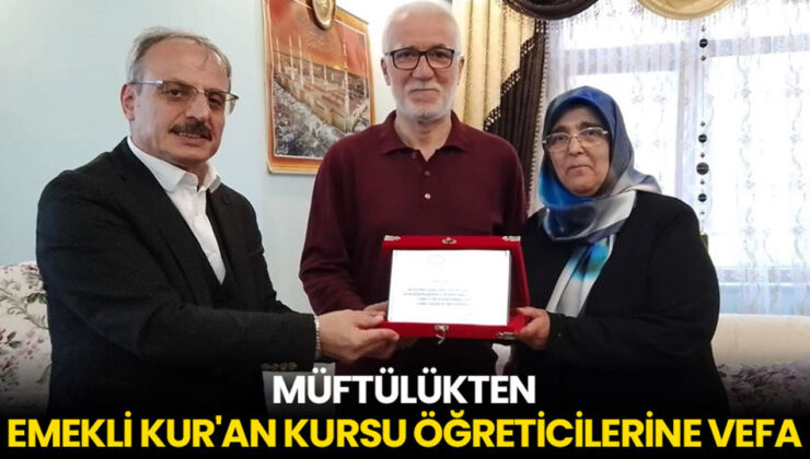Müftülükten emekli Kur’an kursu öğreticilerine vefa
