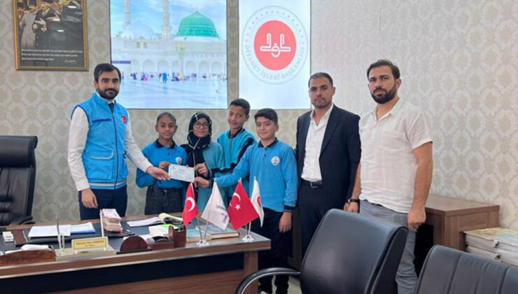 Ceylanpınar’da öğrenciler harçlıklarını Filistin için bağışladı