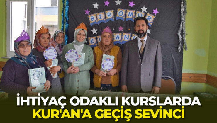 İhtiyaç odaklı kurslarda Kur’an’a geçiş sevinci