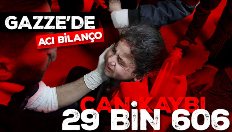 Katil İsrail’in 141 gündür saldırılarını sürdürdüğü Gazze’de can kaybı 29 bin 606’ya yükseldi