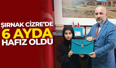 Şırnak Cizre’de 6 Ayda hafız oldu