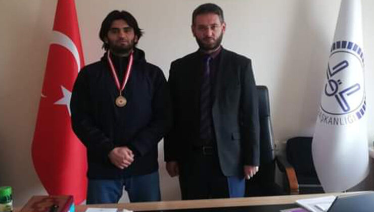 Hafız imam Ju Jitsu Türkiye Finalinde altın madalya aldı