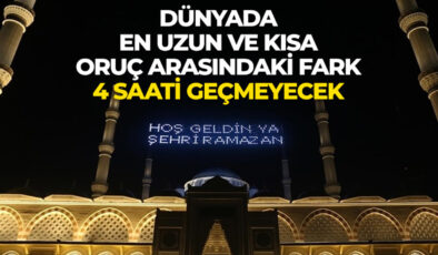 Ramazanda, dünyada en uzun ve kısa oruç arasındaki fark 4 saati geçmeyecek
