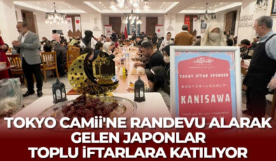 Tokyo Camii’ne randevu alarak gelen Japonlar toplu iftarlara katılıyor