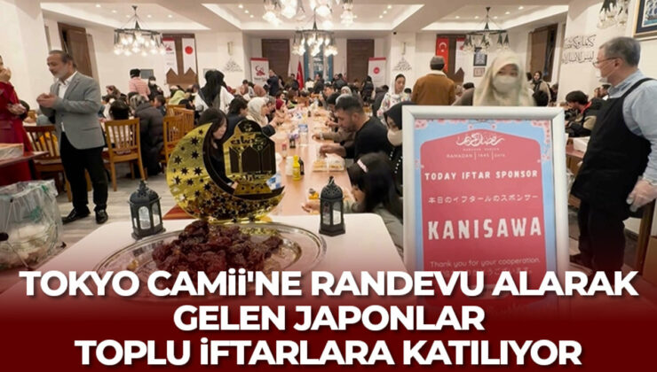 Tokyo Camii’ne randevu alarak gelen Japonlar toplu iftarlara katılıyor