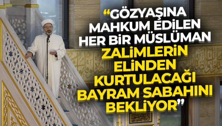 Diyanet İşleri Başkanı Erbaş, Sakarya’da Ramazan Bayramı hutbesini irat etti