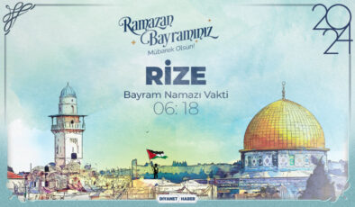 Rize için Ramazan Bayram Namazı saatleri (2024)