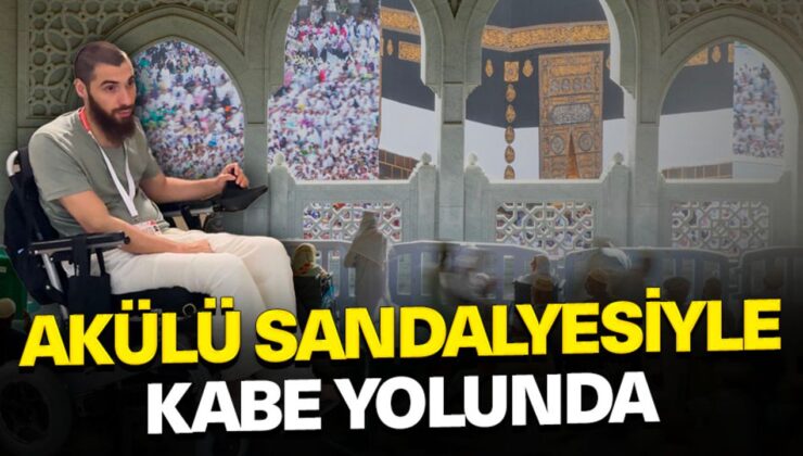 Akülü sandalyesiyle Kabe yolunda