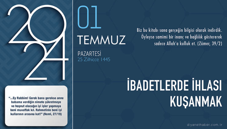 İbadetlerde ihlası kuşanmak