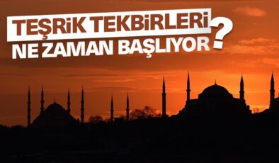 Teşrik tekbirleri ne zaman başlıyor? 2024