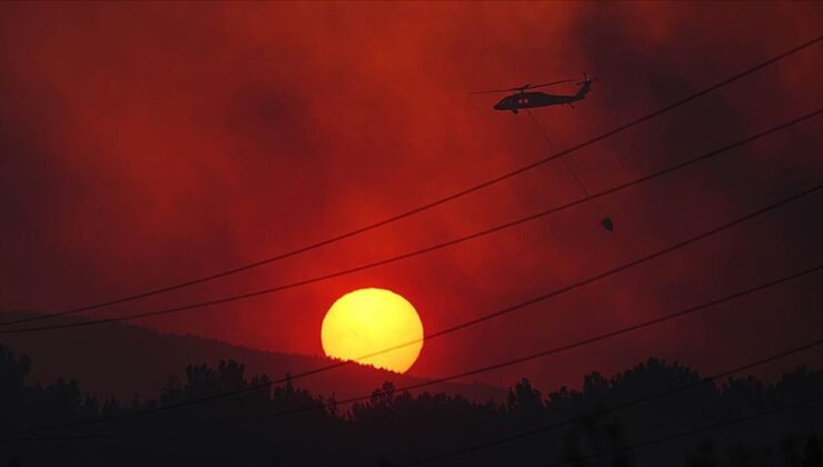 İzmir’de ormanlık alanlarda çıkan yangınlara müdahale ediliyor