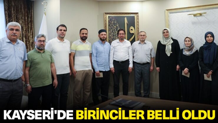 Kayseri’de birinciler belli oldu