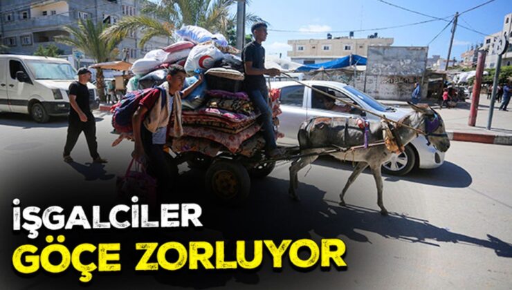 İşgalciler, Gazze’deki Filistinlileri göçe zorlamaya devam ediyor