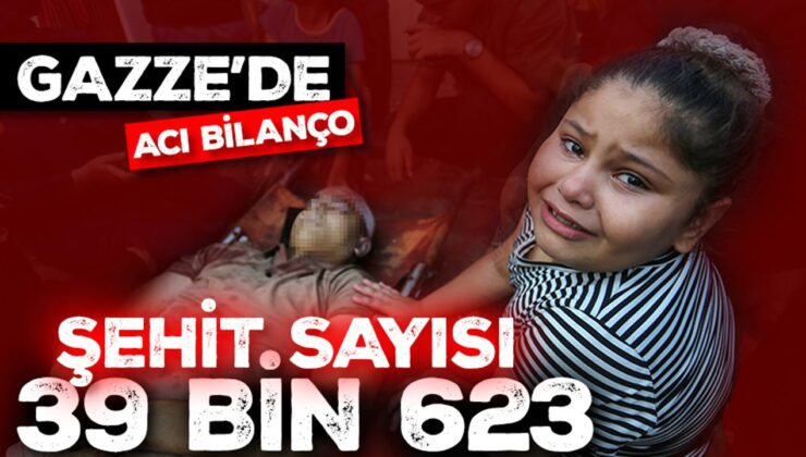 Katil İsrail’in 304 gündür saldırılarını sürdürdüğü Gazze’de şehit sayısı 39 bin 623’e çıktı