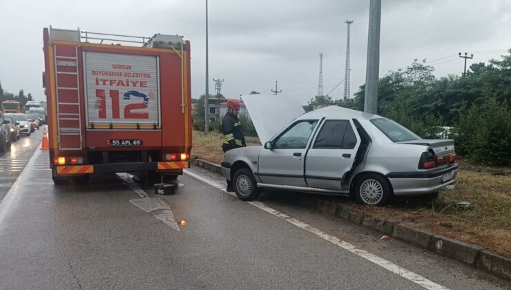 Samsun’da otomobil aydınlatma direğine çarptı, 1 kişi öldü, 2 kişi yaralandı