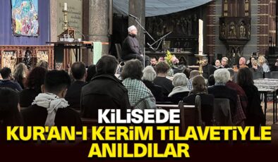 Kilisede Kur’an-ı Kerim tilavetiyle anıldılar