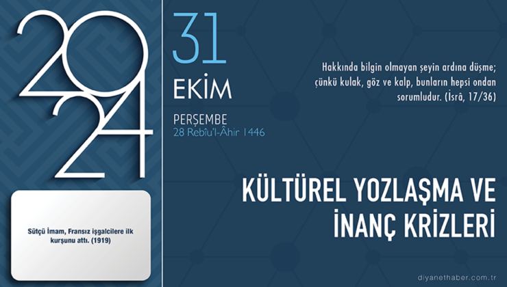 Kültürel yozlaşma ve inanç krizleri
