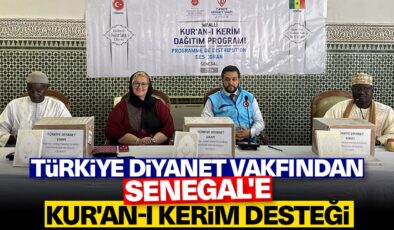 Türkiye Diyanet Vakfından Senegal’deki derneklere Kur’an-ı Kerim desteği