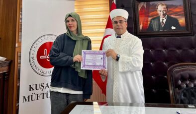Alman kadın çevresinden etkilenip Aydın’da Müslüman oldu