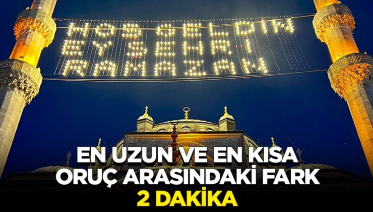Ramazanın ilk günü Türkiye’deki en uzun ve en kısa oruç arasındaki fark 2 dakika olacak