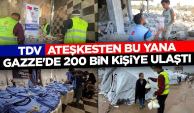 Türkiye Diyanet Vakfı ateşkesten bu yana Gazze’de 200 bin kişiye yardım ulaştırdı