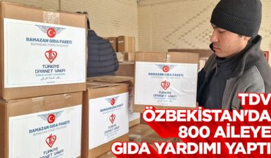 Türkiye Diyanet Vakfı, Özbekistan’da 800 aileye gıda yardımı yaptı