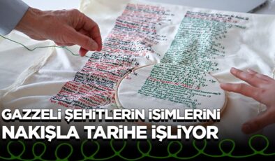 Şehit İsimlerini Nakışla Tarihe İşliyor