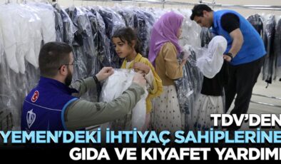 Türkiye Diyanet Vakfından Yemen’deki ihtiyaç sahiplerine gıda ve kıyafet yardımı