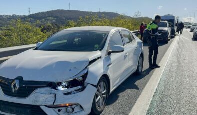Kuzey Marmara Otoyolu’nda zincirleme trafik kazasında 8 araçta hasar oluştu
