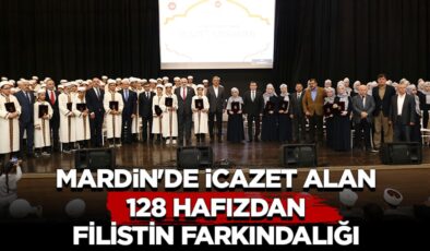 Mardin’de icazet alan 128 hafızdan Filistin farkındalığı
