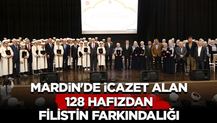 Mardin’de icazet alan 128 hafızdan Filistin farkındalığı