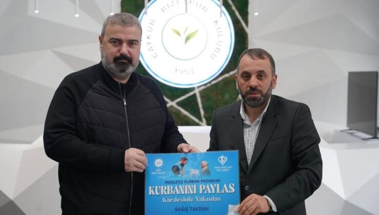 Çaykur Rizespor’dan TDV’ye kurban desteği