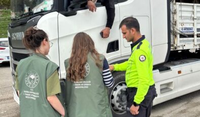 Doğudaki illerden batıya sevk edilen kurbanlıklar Erzincan’da denetleniyor