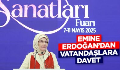 Emine Erdoğan, vatandaşları “Uluslararası İslam Sanatları Fuarı”na davet etti