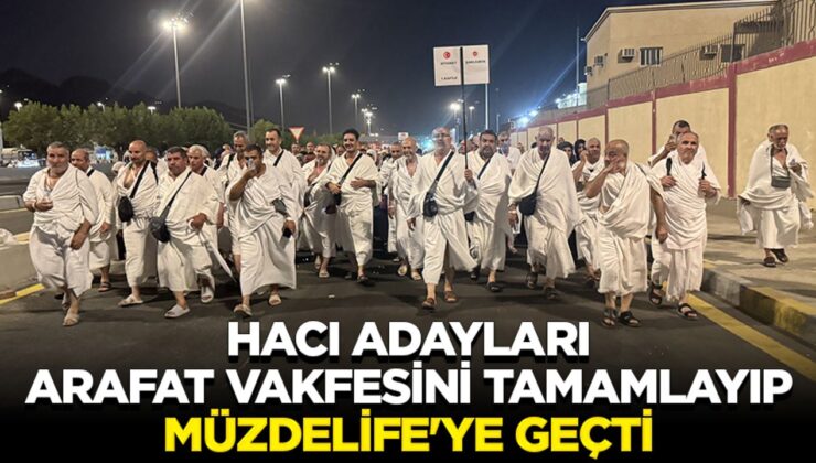 Hacı adayları Arafat vakfesini tamamlayıp Müzdelife’ye geçti