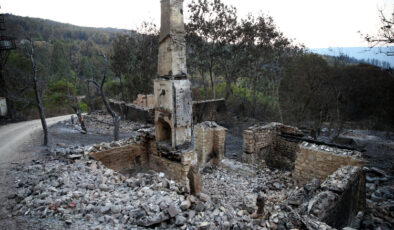 Karabük’te orman yangınlarının yol açtığı hasar görüntülendi