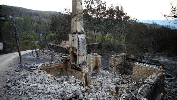 Karabük’te orman yangınlarının yol açtığı hasar görüntülendi