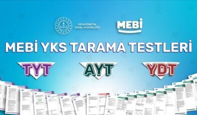 MEBİ’de “YKS Tarama Testleri” öğrencilerin kullanımına sunuldu