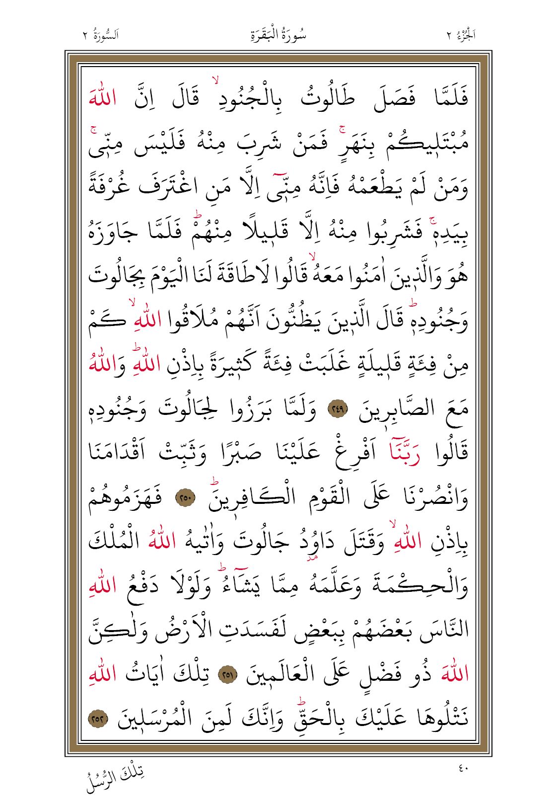 40 Diyanet Bilgisayar Hatlı Kur'an I Kerim 2. Cüz Bakara Suresi 40. Sayfa Oku