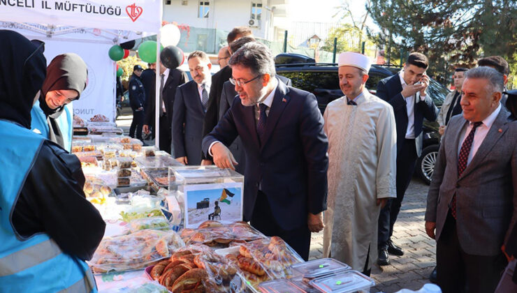 Tunceli’de Gazze için hayır çarşıları açıldı