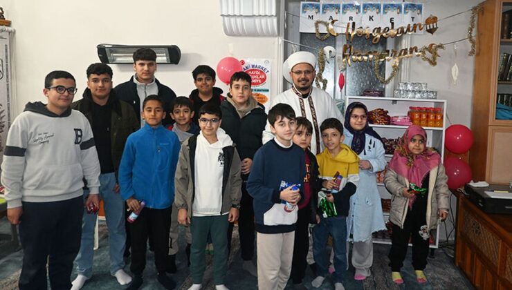 Karakavak Yeni Camii’nde “Cami Market” uygulaması ilgi gördü