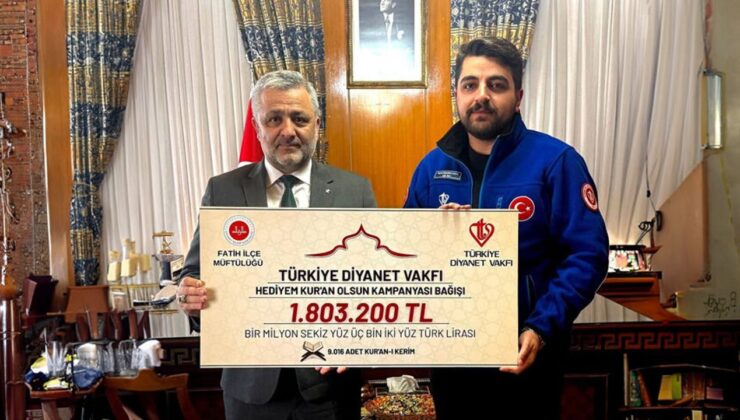 Fatih’ten “Hediyem Kur’an Olsun” kampanyasına büyük destek