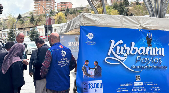 Hakkari’de TDV kurban standı kuruldu