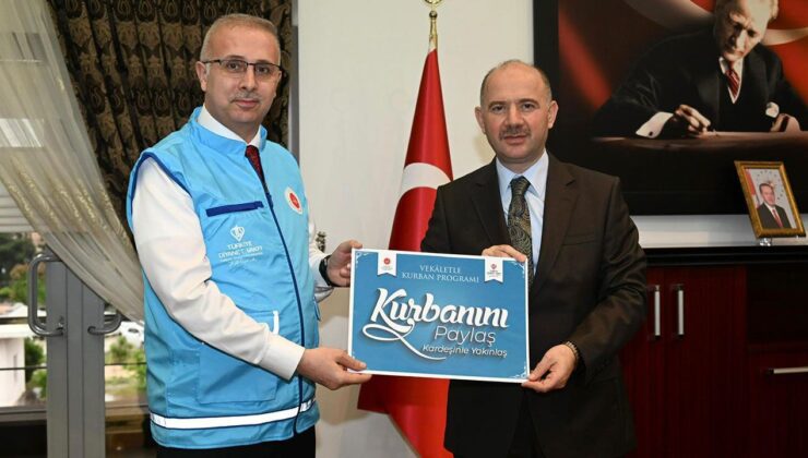 Vali Serdengeçti’den TDV’ye kurban vekaleti