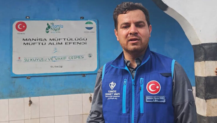 Manisalı hayırseverler Sierra Leone’de su kuyusu açtı